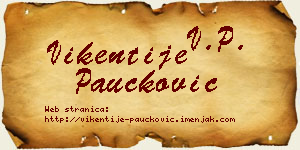 Vikentije Paučković vizit kartica